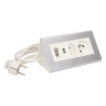 Bloc multiprise prise type e, prise type c, usb et interrupteur - orno