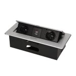 Bloc prises escamotable avec 2 prises 230v + 2 prises usb - orno