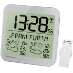 Horloge argentée avec grand écran lcd et prévisions météos sur 4 jours - bresser Horloge argentée avec grand écran lcd et prévisions météos sur 4 jours - bresser