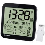Horloge noire avec grand écran lcd et prévisions météos sur 4 jours - bresser Horloge noire avec grand écran lcd et prévisions météos sur 4 jours - bresser
