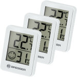 Lot de 3 thermomètres et hygromètres avec affichage lcd blanc - bresser Lot de 3 thermomètres et hygromètres avec affichage lcd blanc - bresser