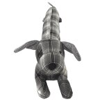 Boudin de porte en polyester motif quadrill�s collection dog retro gris