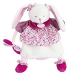 Doudou marionnette � main lapin 28 cm collection lapin cerise rose