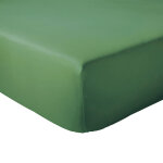 Drap housse 120x190 cm bonnet 23 cm 100% coton �vasion vert foug�re