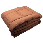 Edredon en polyester et microfibre 140x160 cm lazy ocre