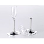 2 fltes  champagne avec 2 supports en tain brillant oa1710