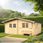 Abri de jardin en bois madriers 42mm nancy kosygarden 20m2