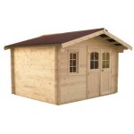 Abri de jardin habrita en bois massif 12, 74 m2 avec toiture plaques Abri de jardin habrita en bois massif 12, 74 m2 avec toiture plaques