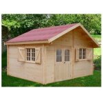 Abri de jardin habrita bois massif 25m2 avec toit double pente Abri de jardin habrita bois massif 25m2 avec toit double pente