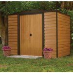 Abri de jardin en métal habrita 254x181xh201 portes coulissantes Abri de jardin en métal habrita 254x181xh201 portes coulissantes