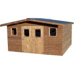 Abri de jardin thermabri en bois massif habrita 19, 69 m2 avec toiture Abri de jardin thermabri en bois massif habrita 19, 69 m2 avec toiture