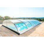 Abri de piscine en aluminium et polycarbonate 390 x 642 x 75 Abri de piscine en aluminium et polycarbonate 390 x 642 x 75