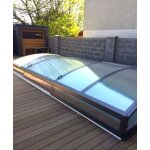 Abri de piscine bas tlescopique imperial 4. 3x3. 3 abrilios