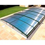 Abri de piscine bas tlescopique imperial 6. 42x4. 3 abrilios