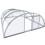 Abri de piscine mi - haut télescopique 394x642x137 trend3 azuro Abri de piscine mi - haut télescopique 394x642x137 trend3 azuro