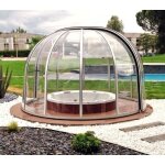 Abri rond coulissant sfero abrilios 3, 90m transparent