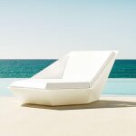 Bain de soleil faz vondom daybed blanc mat pivotant