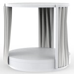 Bain de soleil vela daybed vondom rond blanc mat avec pergola