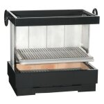 Barbecue escalor à poser ou encastrer en briques réfractaires et Barbecue escalor à poser ou encastrer en briques réfractaires et