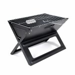 Barbecue pliable portatif à charbon forme en x 45 x 30 x 35 cm fer Barbecue pliable portatif à charbon forme en x 45 x 30 x 35 cm fer