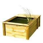 Bassin de jardin en bois avec bâche quadro wood 3 ubbink Bassin de jardin en bois avec bâche quadro wood 3 ubbink