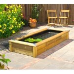 Bassin de jardin en bois avec bâche quadro wood 5 mirror ubbink Bassin de jardin en bois avec bâche quadro wood 5 mirror ubbink