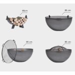 Brasero de jardin dallas cook king premium 85cm avec 4 accessoires Brasero de jardin dallas cook king premium 85cm avec 4 accessoires