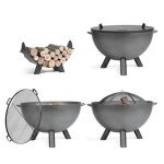 Brasero de jardin kongo cook king premium 85cm avec 4 accessoires Brasero de jardin kongo cook king premium 85cm avec 4 accessoires