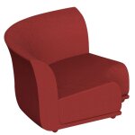 Canap sofa vondom design suave angle en tissu dperlant rouge grenat