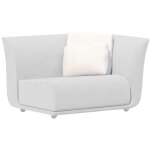 Canap� sofa vondom design suave gauche en tissu d�perlant blanc snow