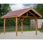 Carport en bois 18m2 avec toit habrita Carport en bois 18m2 avec toit habrita