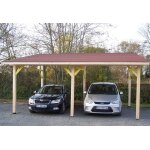 Carport monopente en bois 22m2 avec toit habrita Carport monopente en bois 22m2 avec toit habrita
