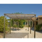 Carport en pin traité autoclave 15m2 avec couverture pvc habrita Carport en pin traité autoclave 15m2 avec couverture pvc habrita
