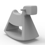 Chaise  bascule rosinante vondom grand modle gris acier