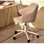 Chaise de bureau gris clair et pieds acier blanc mat nara veryforma Chaise de bureau gris clair et pieds acier blanc mat nara veryforma
