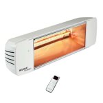 Chauffage heliosa hd 77 radiant 2000w tlcommande radio blanc