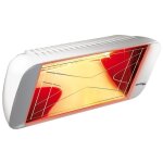 Chauffage infrarouge heliosa hi design 66 blanc carrara 2000w ipx5