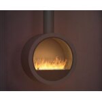 Chemine au biothanol infire incyrcle suspendue 2 kw noir avec vitre