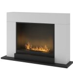 Chemine au biothanol infire inportal2 blanc avec 1 vitre