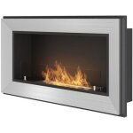 Cheminée au bioéthanol simplefire frame 900 inox avec 1 vitre Cheminée au bioéthanol simplefire frame 900 inox avec 1 vitre