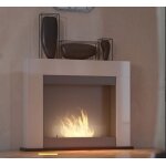 Chemine au biothanol simplefire portal2 blanc avec 1 vitre