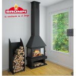 Chemine  bois huesca 3 vitres bronpi 10 kw