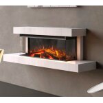 Chemine lectrique lumen 870 cadre blanc craie la nordica