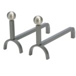 Chenets promesse gris acier dixneuf design Chenets promesse gris acier dixneuf design