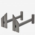 Chenets senso gris acier dixneuf design Chenets senso gris acier dixneuf design