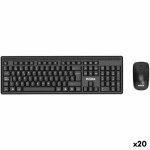 Clavier et souris nilox noir espagnol qwerty (20 unités) Clavier et souris nilox noir espagnol qwerty (20 unités)