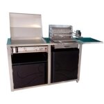 Combiné barbecue et plancha tonio avec tournebroche Combiné barbecue et plancha tonio avec tournebroche