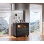 Cuisinire  bois nordica extraflame family 4. 5 9kw noir
