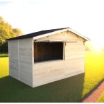 Echoppe marchande en bois d'picea sylva 3. 6x2, 4m habrita 8. 6m2