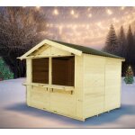 Echoppe marchande en bois d'picea sylva 3x2, 4m habrita 7. 2m2
